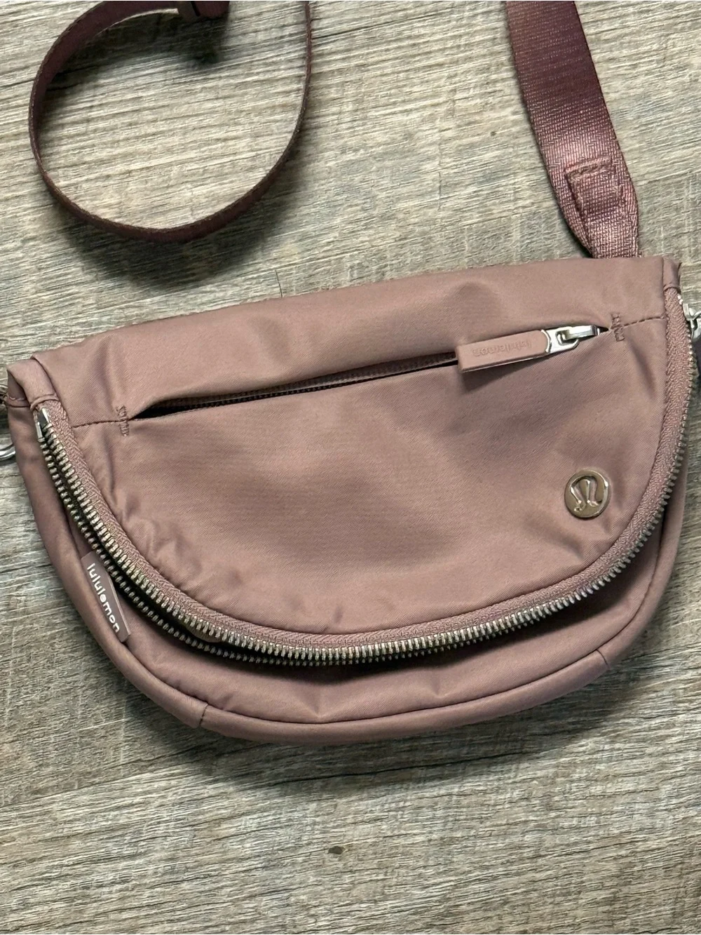 Lululemon All Night Festival Bag Micro in a pinkish color